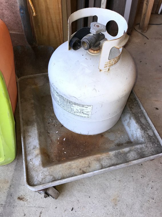 Propane tank, rolling cart