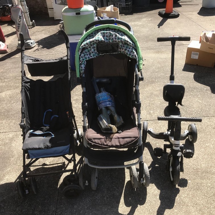 2 Strollers, kid's push bike