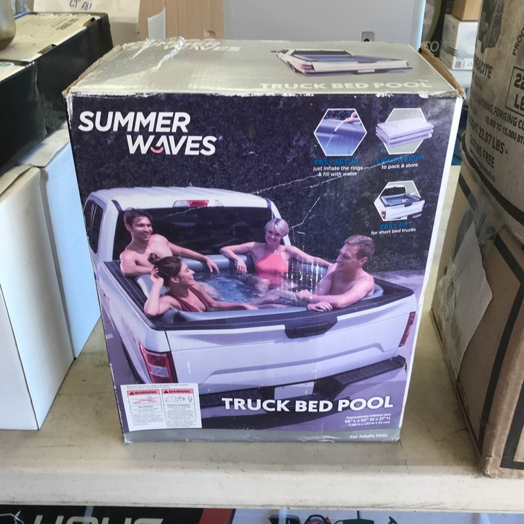 Truck bed swimming pool for short bed pick up truck