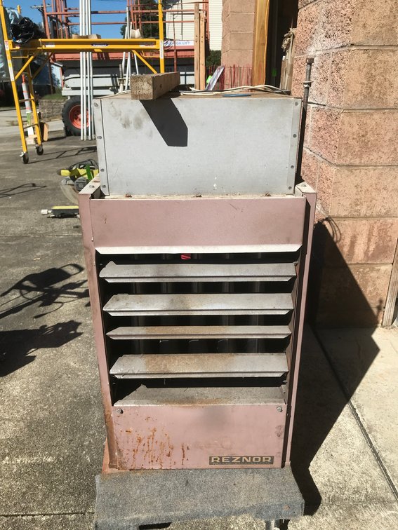 Reznor gas garage heater