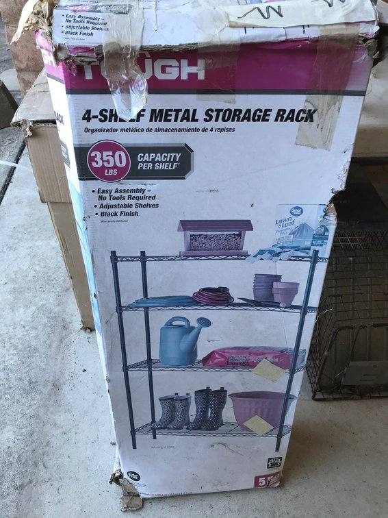 4 Shelf metal storage rack
