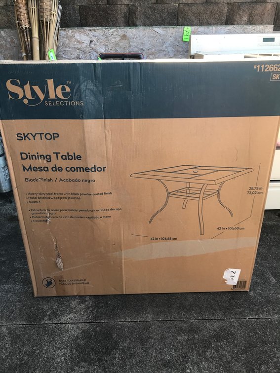 Style Selections patio dining table