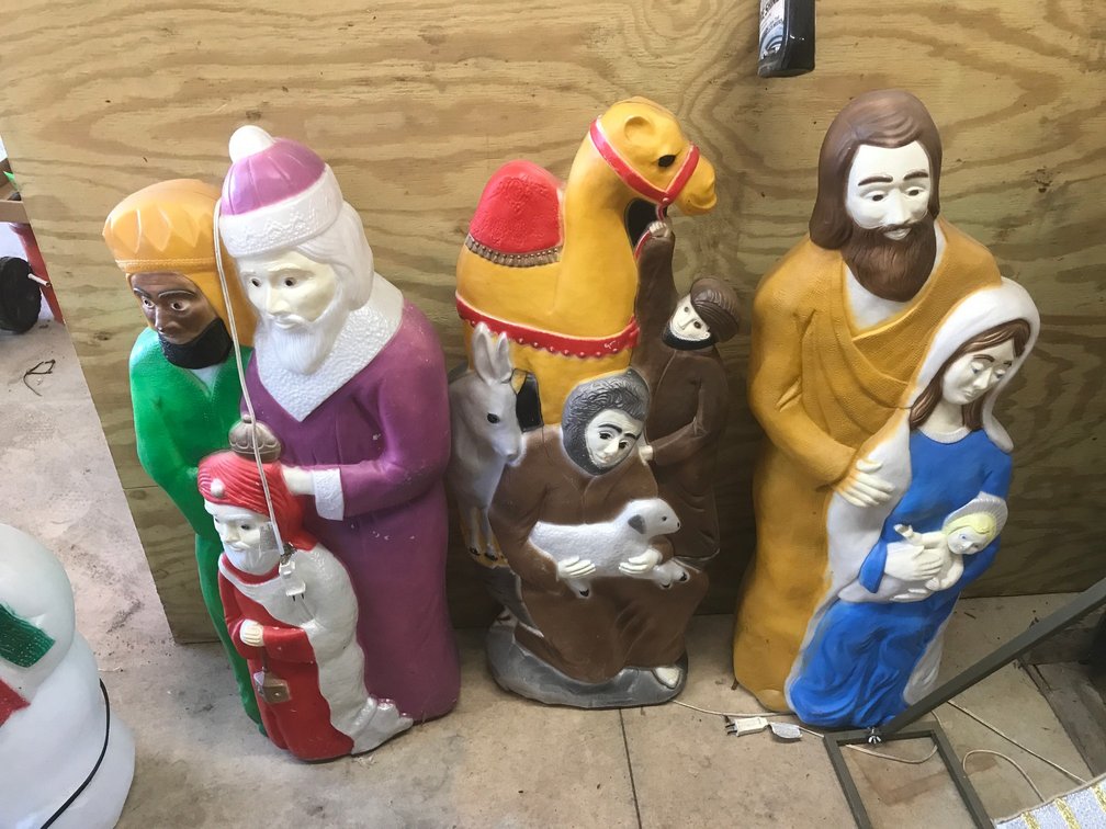 40" Tall Nativity scene blow mold set