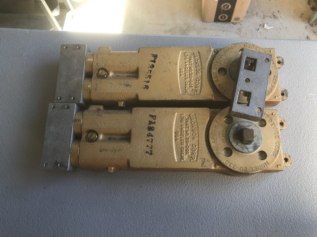 2 Jackson Corp. over model 20-330 overhead concealed door closers