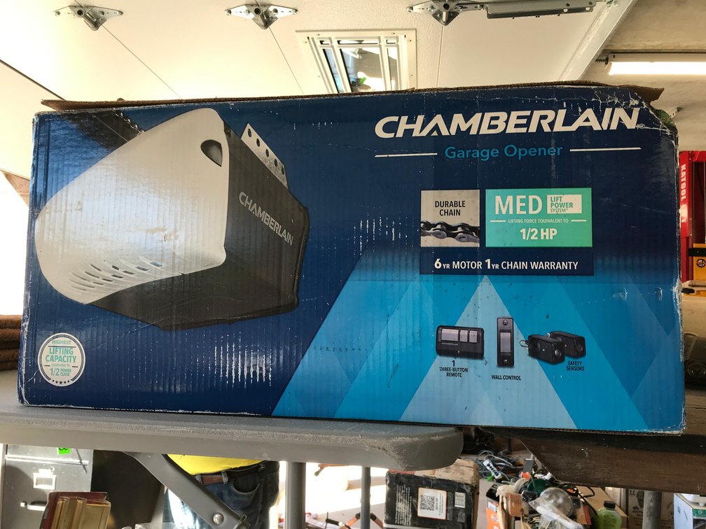 1/2 HP Chamberlain garage opener