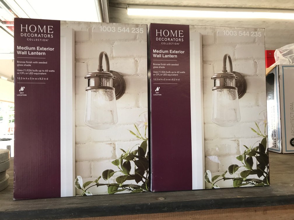 2 Medium exterior wall lanterns