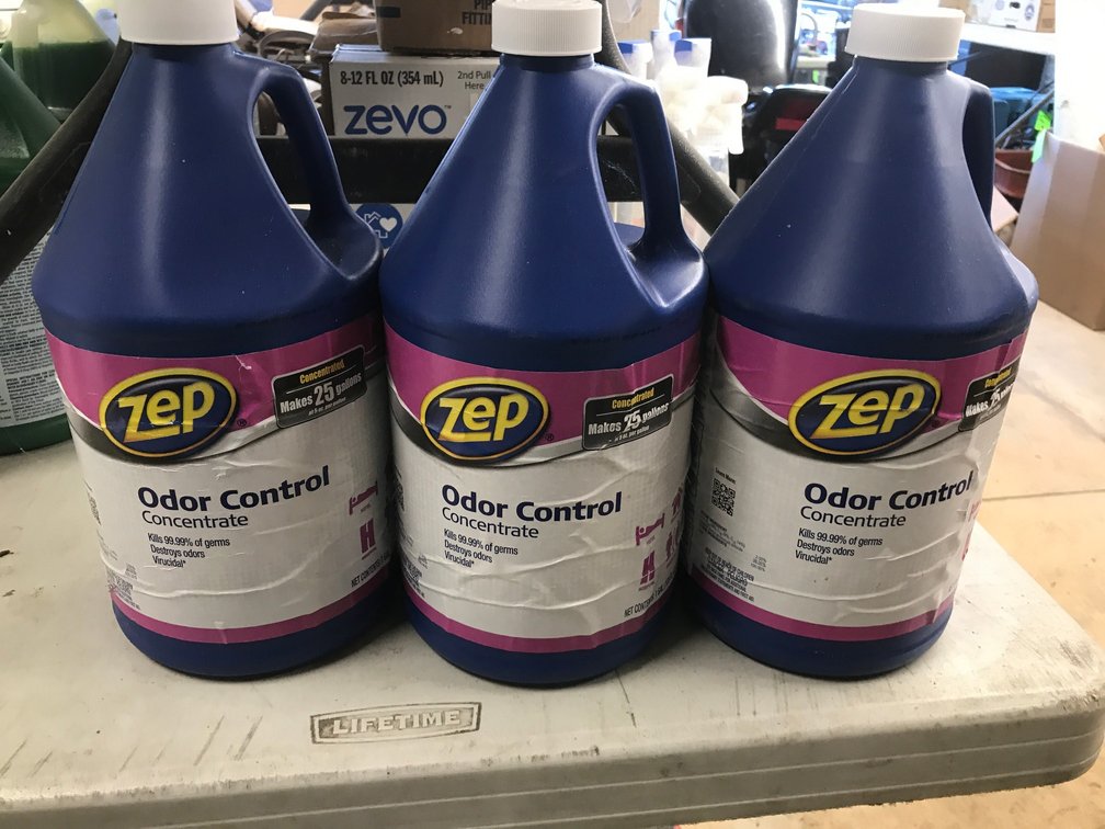 3 Gallons of Zep odor control concentrate multi-purpose professional cleaner