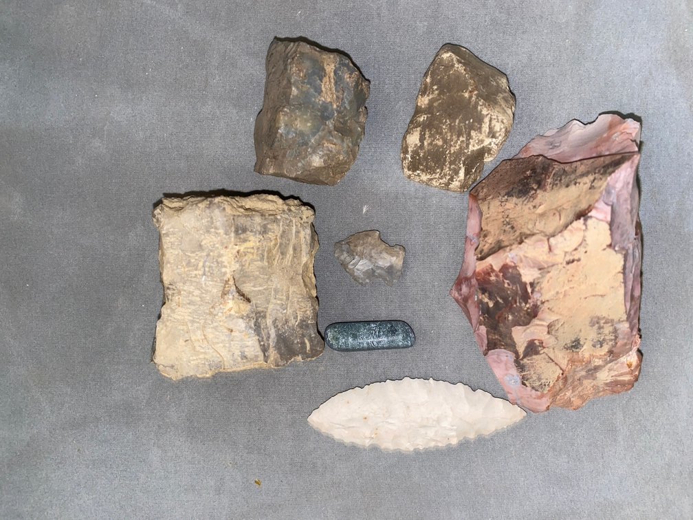 Native American Style Stone Points & Mineral Specimens
