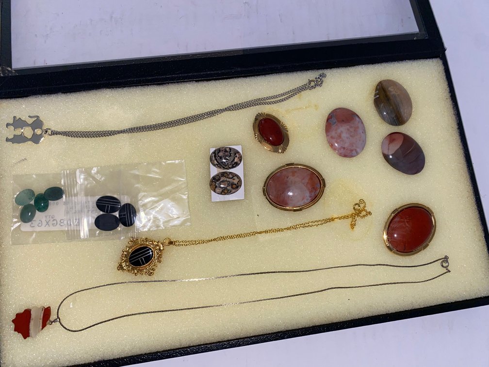 Stone Pins, Pendants & Misc.