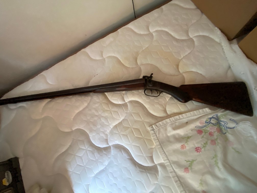 Antique Double-Barrel Percussion-Style Long Gun