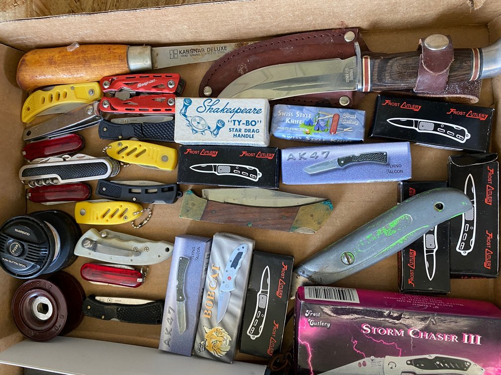 Pocket Knives, Fixed-Blade Knives, Multi-Tools, and Fishing Reel Parts