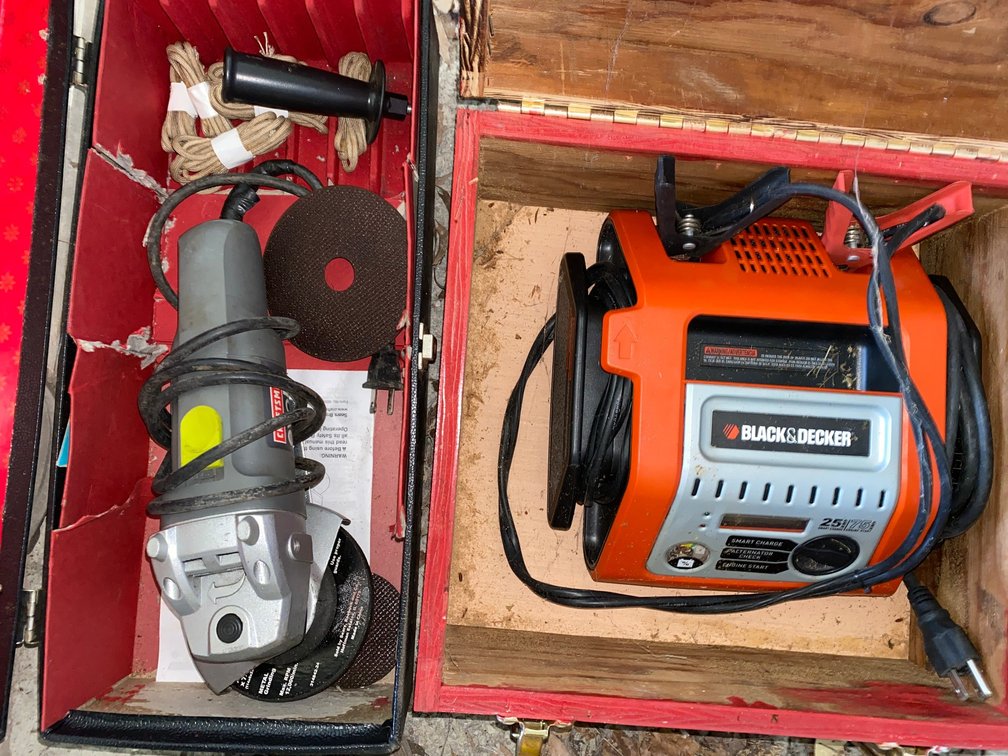 Angle Grinder and Battery Charger