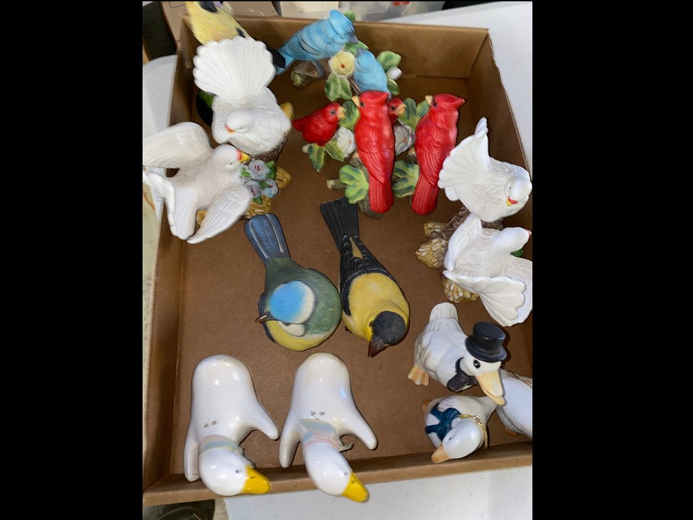 Ceramic Bird Figurines, Goose Salt and Pepper Shakers, and More