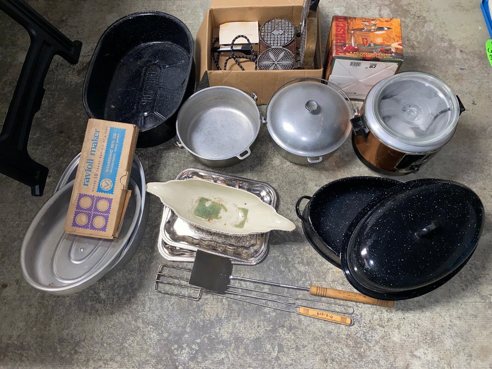Roasting Pans, Aluminum Dutch Oven, Pizzelle Maker, and More