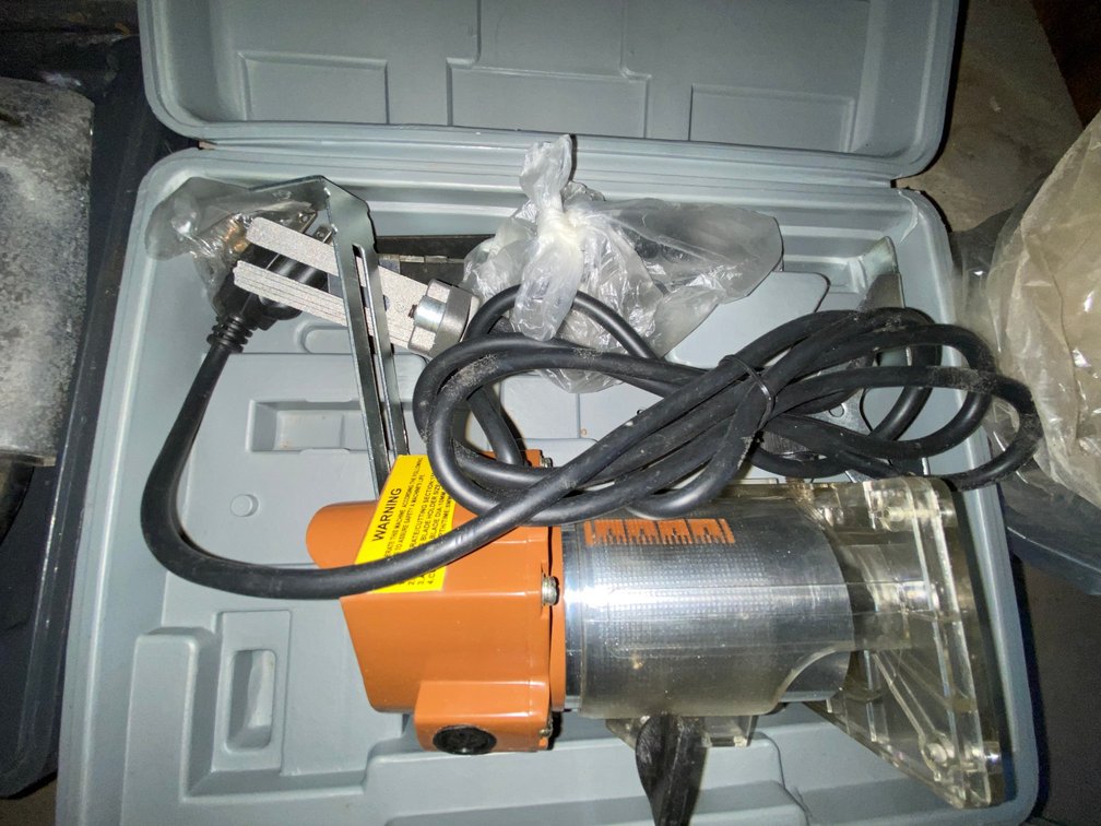 Palm Router with Case and Galvanized Metal Cylinder