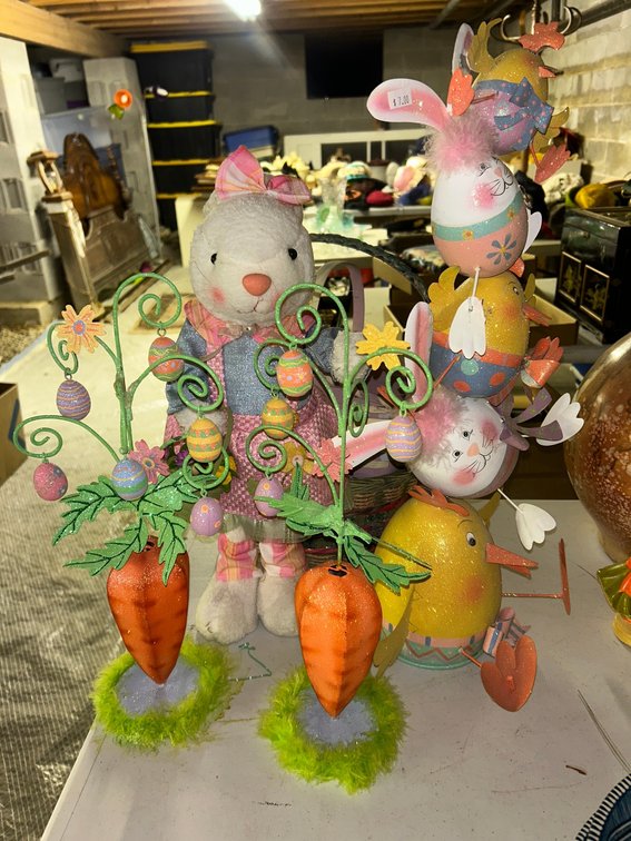 Easter decorations, basket