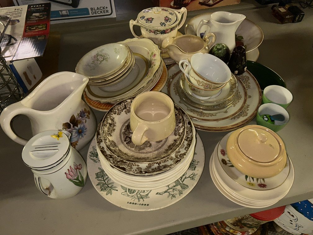 Collectible pieces-bowls, plates, creamers, sugars