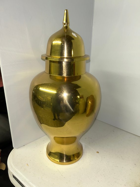 Brass ginger jar