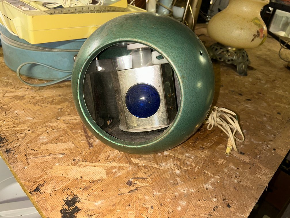Mid-century magic revolving color ball light
