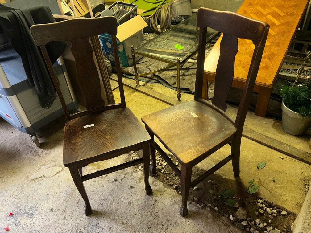 2 Wooden chairs
