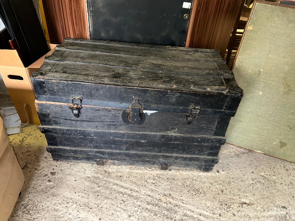 Old chest with contents
