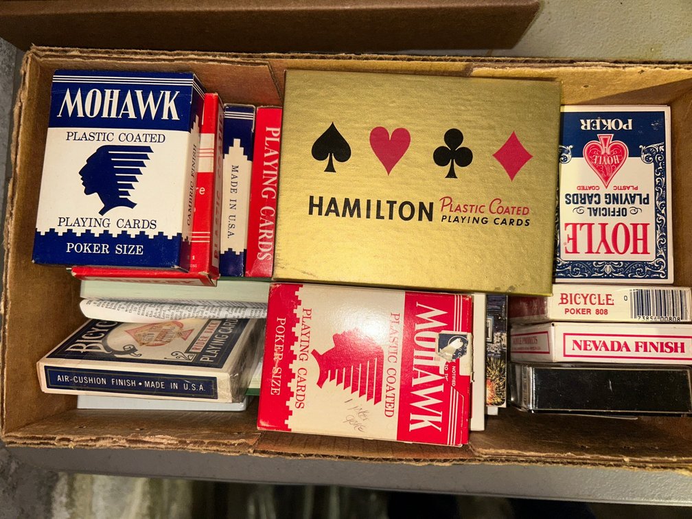Grouping of vintage playing cards