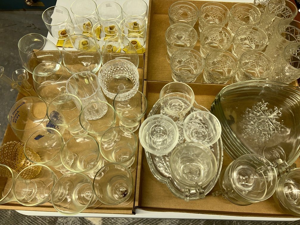 Clear glass items