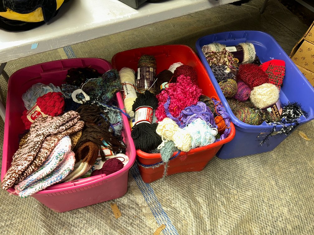Large group of knitting yarn