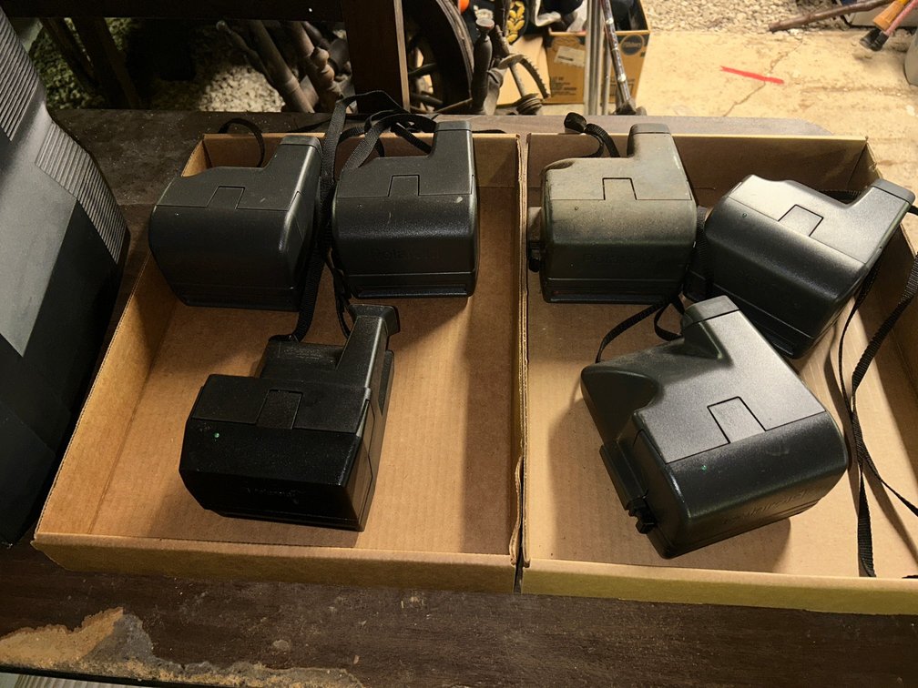 Older Polaroid 600 business edition cameras