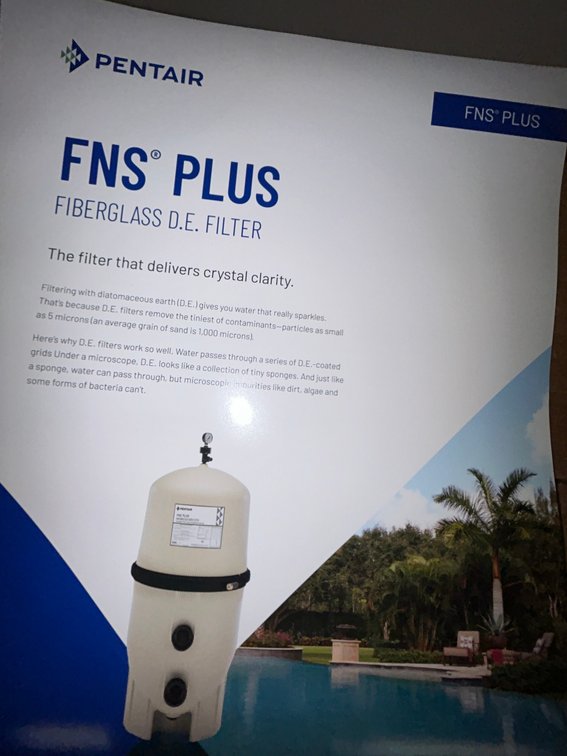 Pool filter-Pentair FNS Plus 48 DE, filter model #180008-Pentair Hi-flow DE valve-model #261142