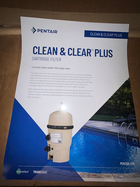 Pentair Clean & Clear Plus 420 cartridge filter-model #160301