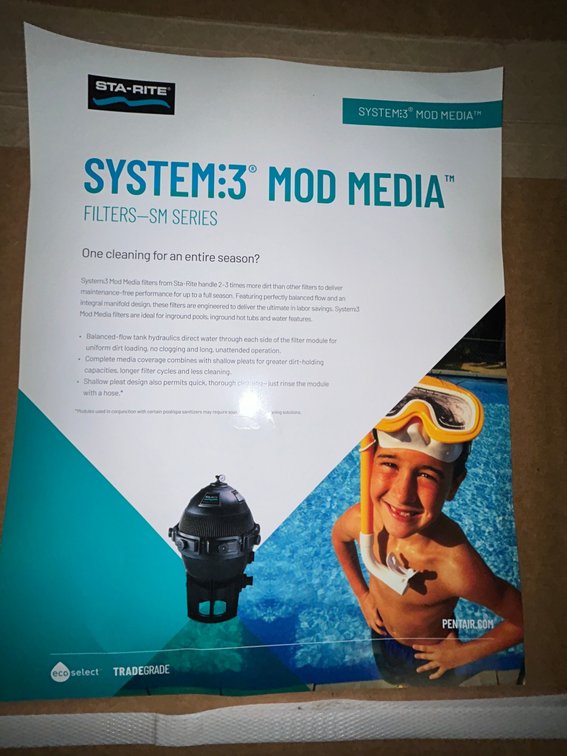 Sta-Rite  System 3 Mod Media 3 cartridge filter-400 square foot-model #S7M400