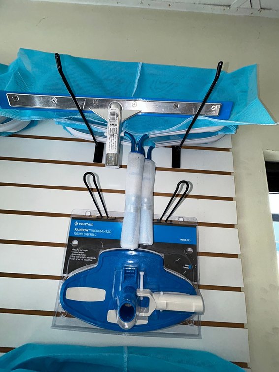 Pentair Rainbow vinyl liner vacuum-model #193, with 18" aluminum back brush-model #902-2 leaf rakes-model #122