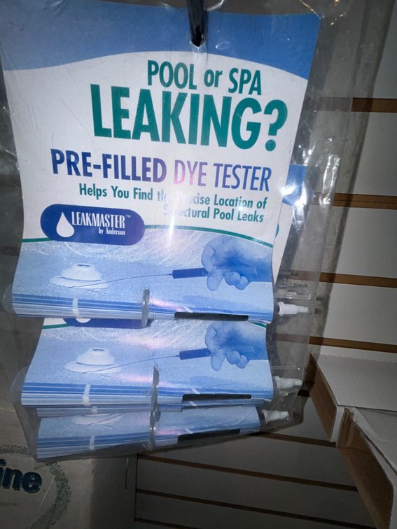 1 Box of repair kit for vinyl liner pools, 7 Anderson leak detection syringe kits