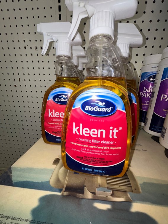1 Quart BioGuard Kleen It descaling filter cleaner-total of 7