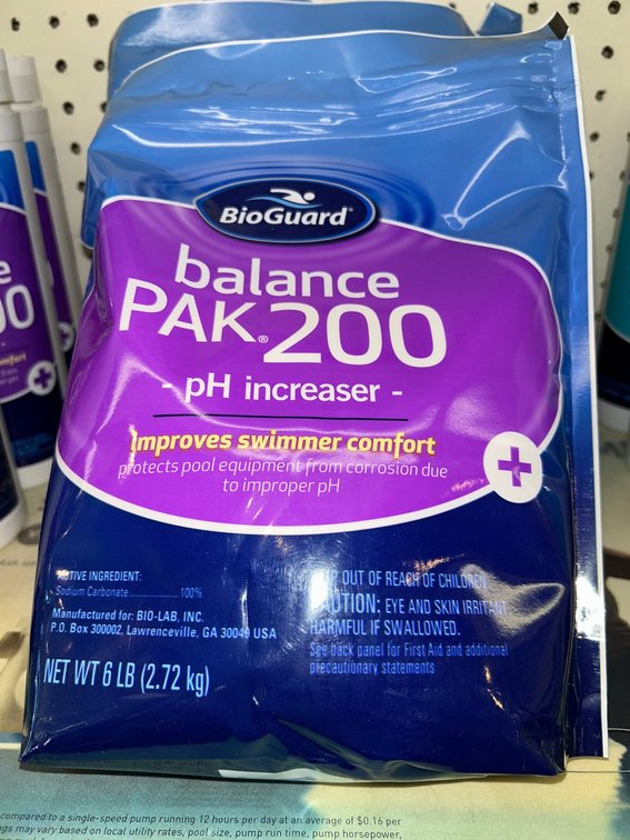 BioGuard Balance Pak 200 PH increaser, 6 pound containers-total of 3