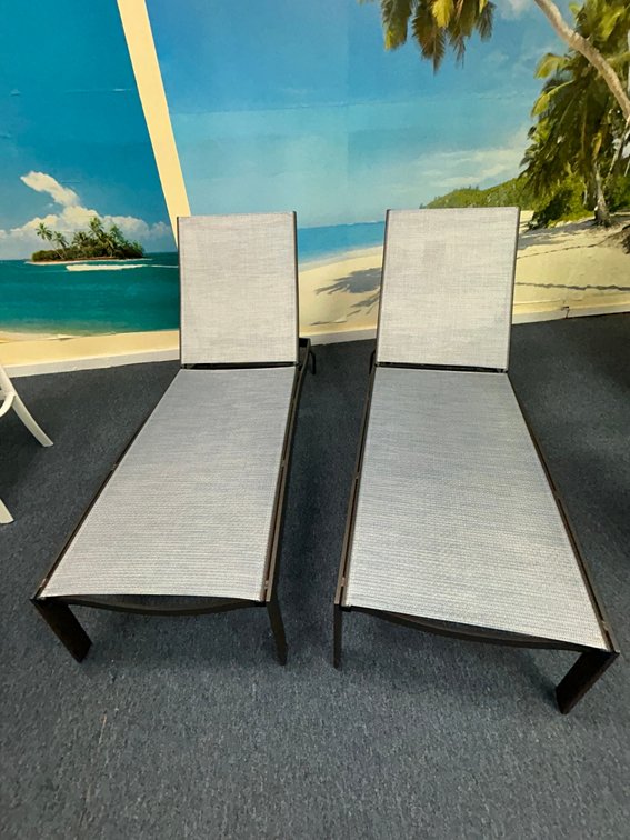 2 Tropitone Core relaxing sling armless chaise-#891533