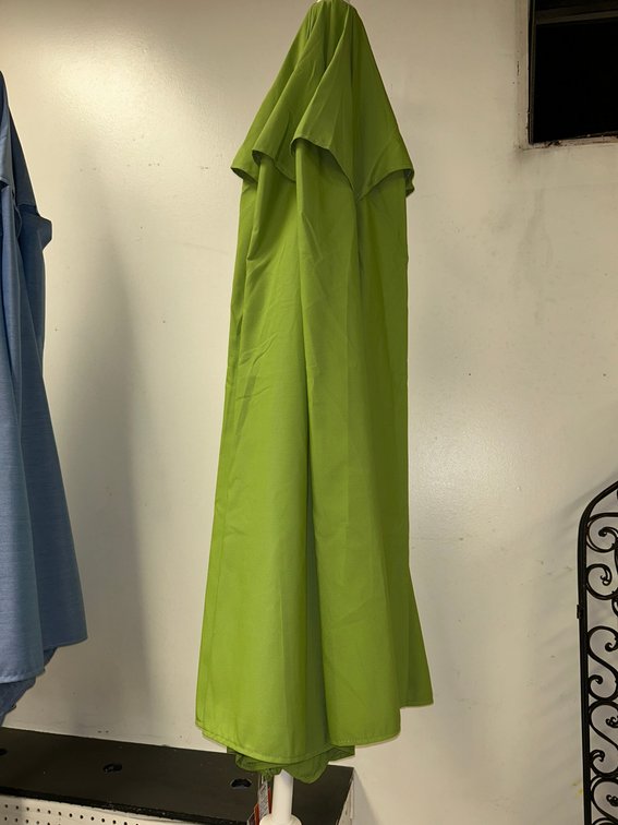 Treasure Garden 9' Market umbrella-white frame with Ginkgo Sunbrella fabric-#UM9303-54011
