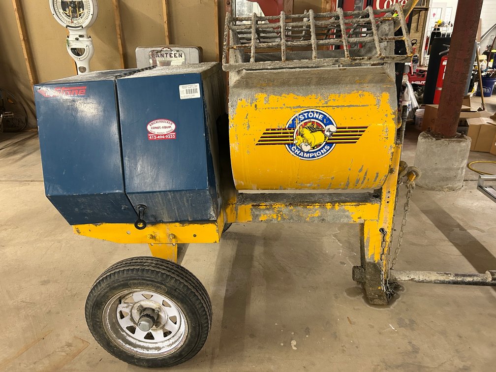 Stone mortar mixer with Honda 8HP gasoline engine