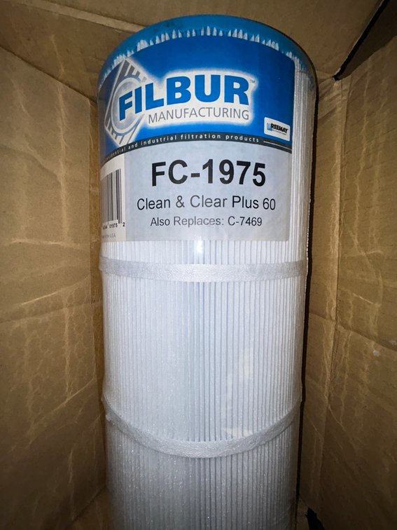 Cartridge Elements Filbur FC1975 clean and clear CV lear plus 60 cartridge filters-quantity 3
