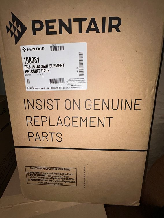 DE grids Pentair part #198081 FNS plus, 36" element replacement pack-7 full and 1 partial-for FNS36 plus and Hayward
