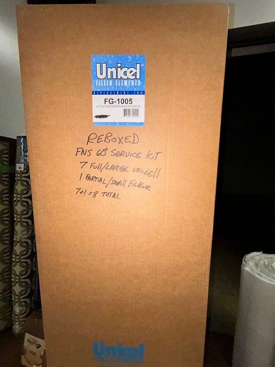 DE grids Unicel FG1005 Universal pro, 60 square foot kit, 7 full Unicel, 1 partial Filbur for FNS60 and Hayward-has been reboxed