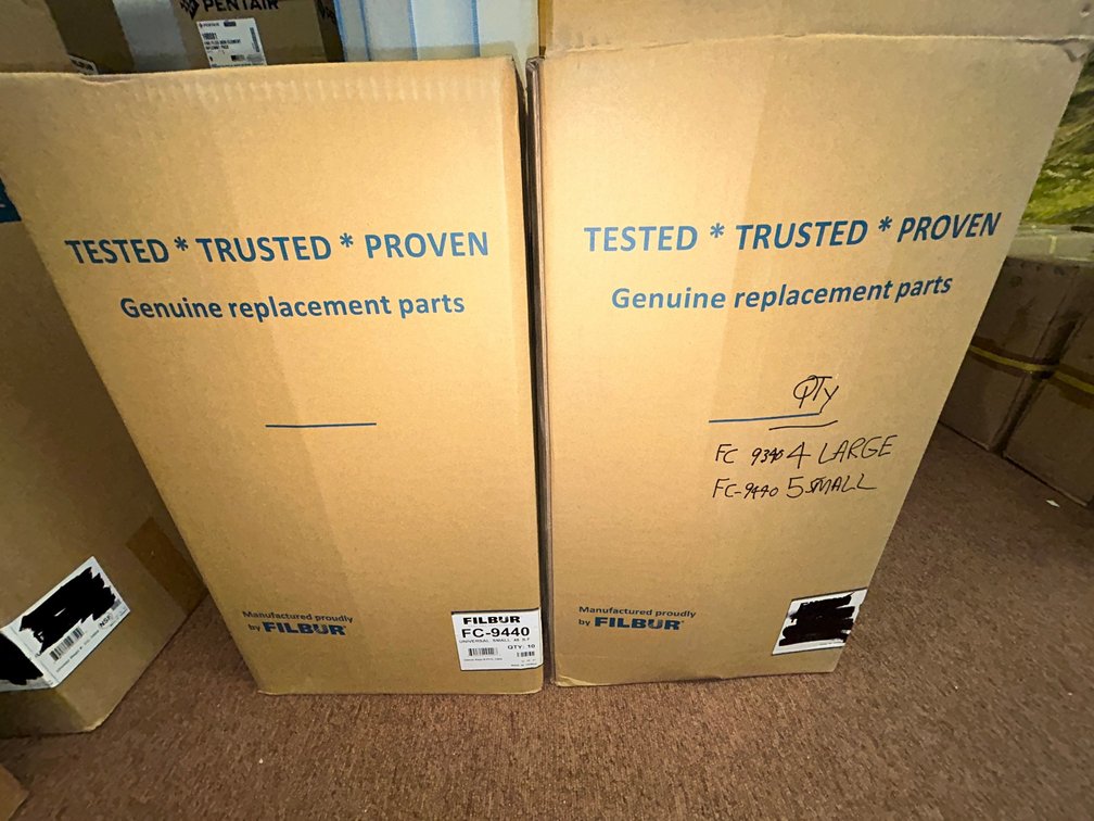 Bulk DE grids FNS48 plus Filbur FC9440  small quantity of 15, FC9340 large quantity of 4-total of 19
