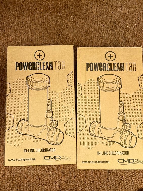 CMP Chlorinator Power Clean tab ultra in line-model #25280-100-000-quantity 2