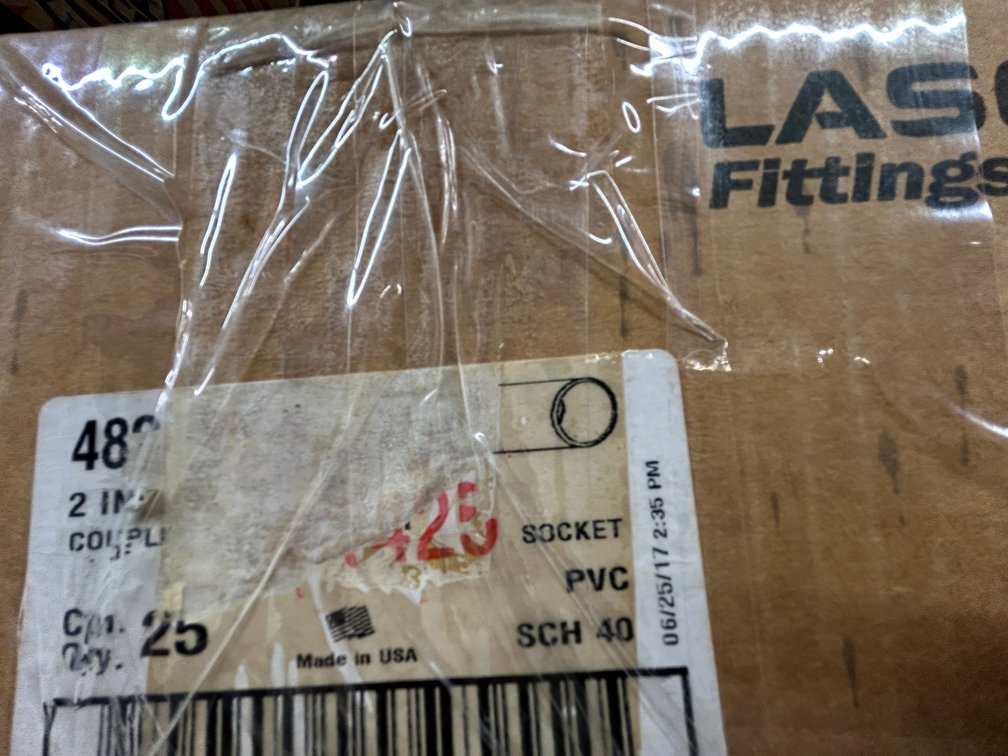 Lasko Westlake PVC SCH40 fittings-482-020-2"  deep socket couplings-box of 25