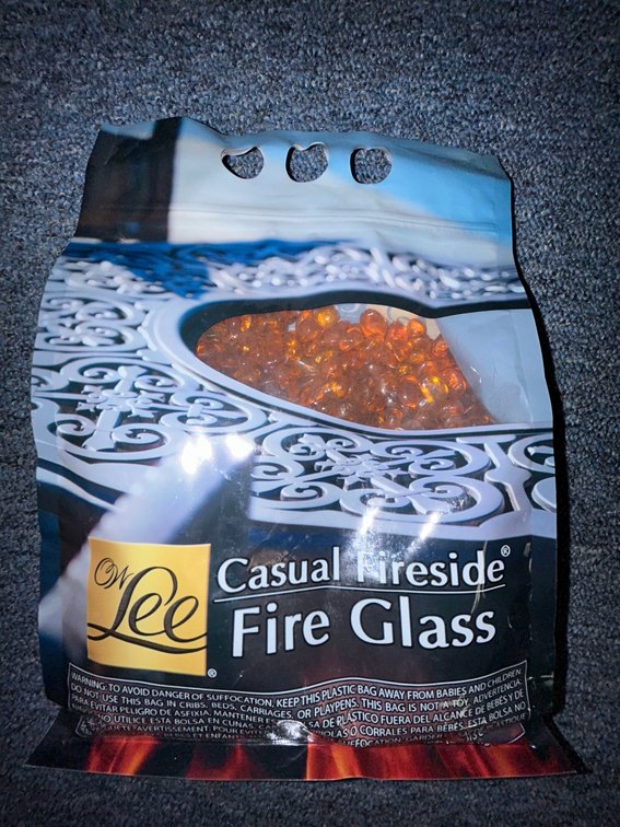 OW Lee 6 pound tumbler fire glass, tangerine, 1 bag
