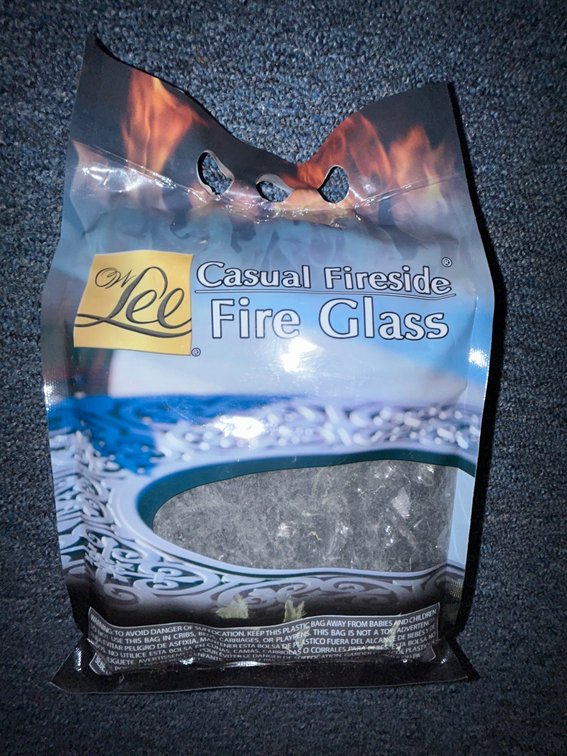 OW Lee 6 pound crushed fire glass, black mirror, 1 bag