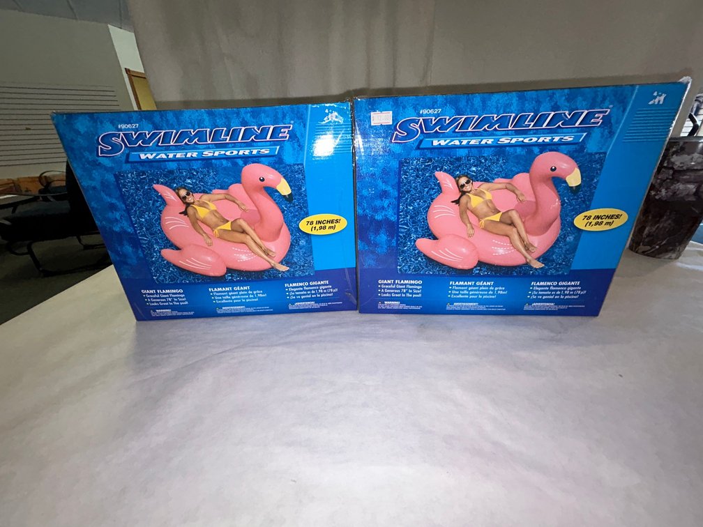 Swimline Pink Flamingo float-78"-quantity 2