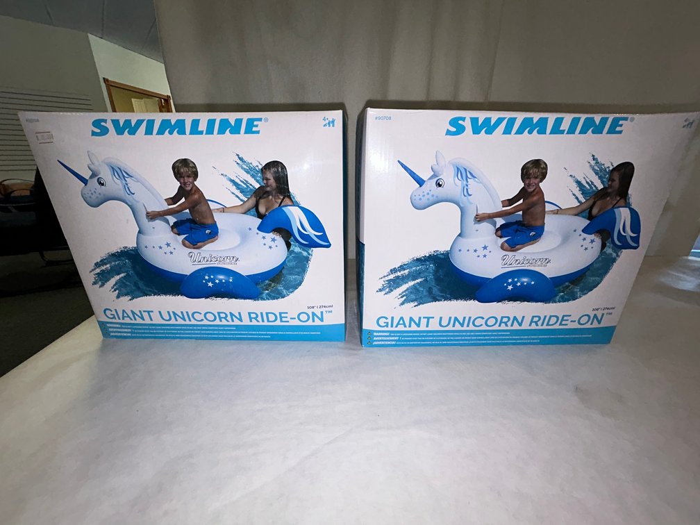 Swimline Giant Unicorn ride on float-108"-quantity 2