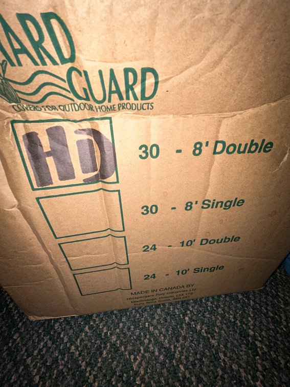 Yard Guard double winter tube water bag-8' long-made in Canada-quantity 105